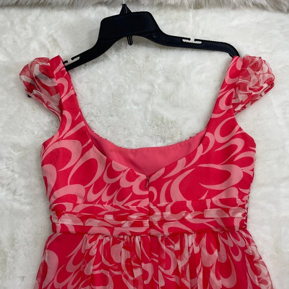 Milly of New York Women's Size 4 Pink Whimsical Sun Dress Sleeveless 100% Silk - Picture 8 of 11